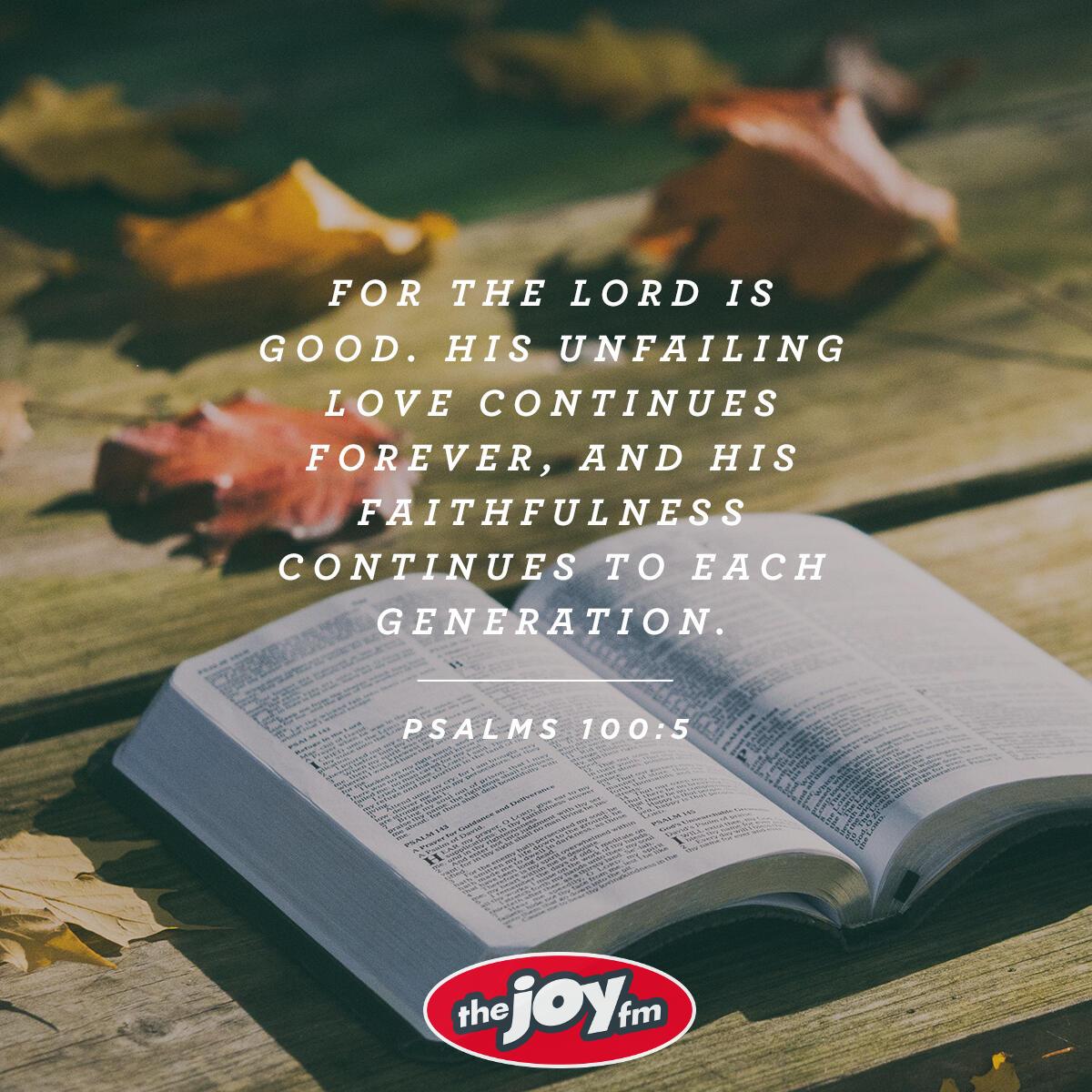 Psalms 100:5 - Verse of the Day