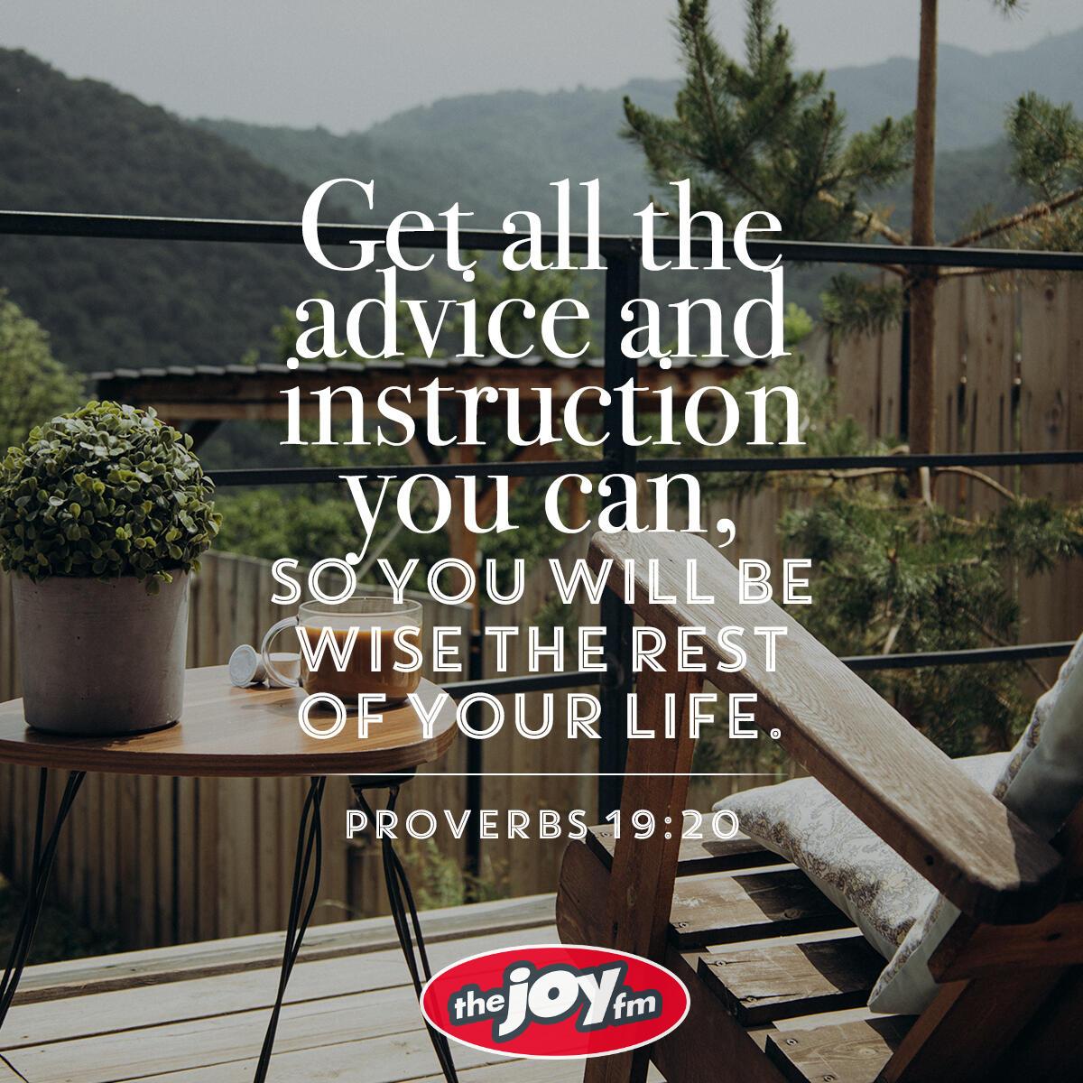 Proverbs 19:20 - Verse of the Day